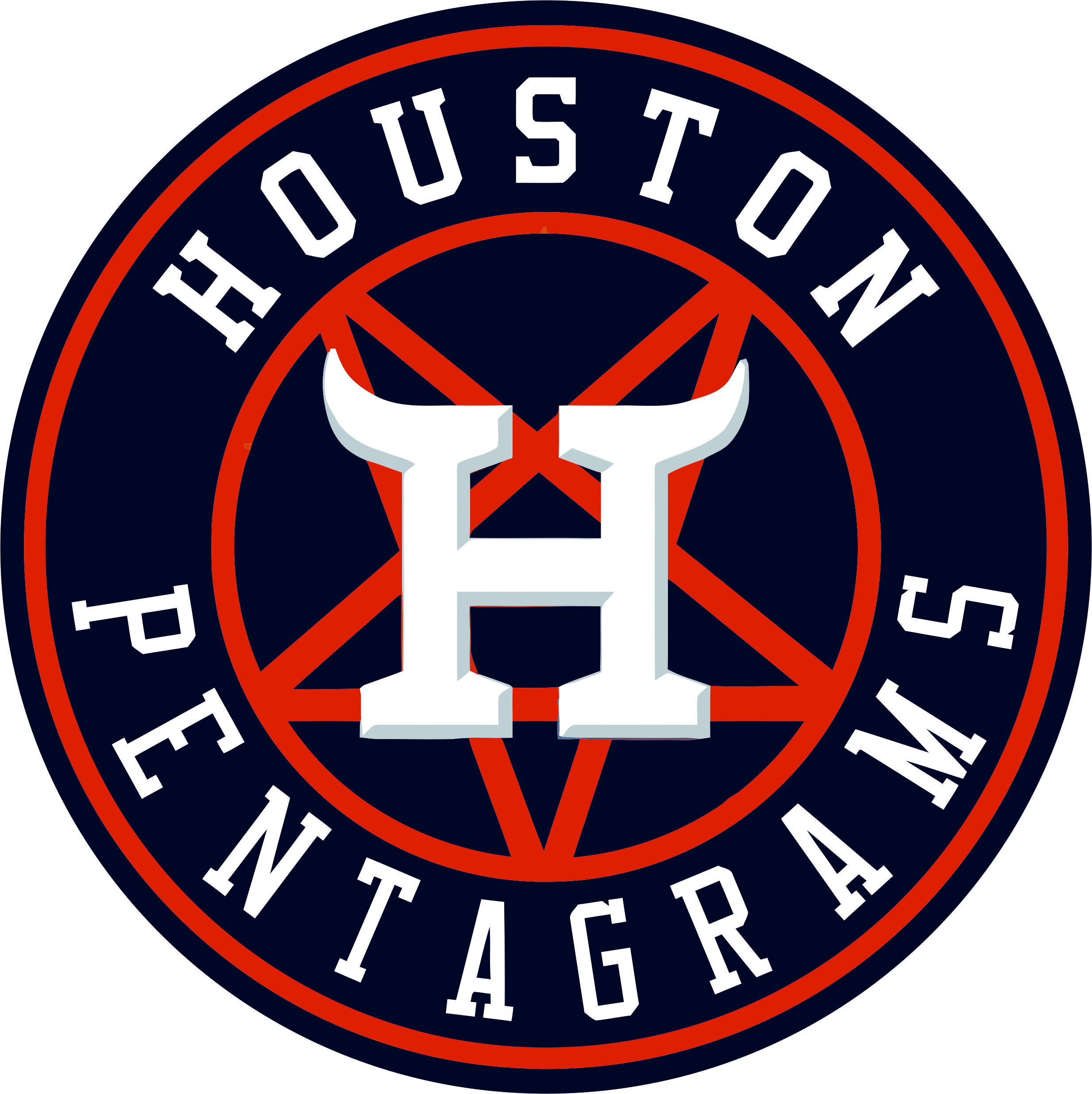 Houston Astros Pentagrams Logo fabric transfer